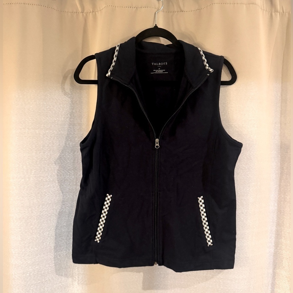 Talbots Navy Blue  Zip-Up Vest